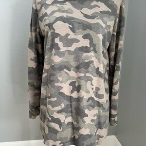 Jane and Delancey Camo Long Sleeve Top